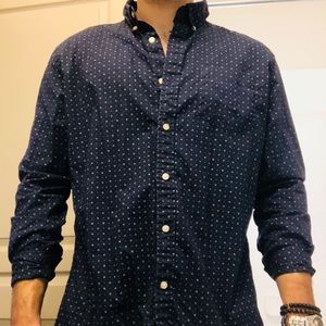 Sonoma Navy Patterned Longsleeve